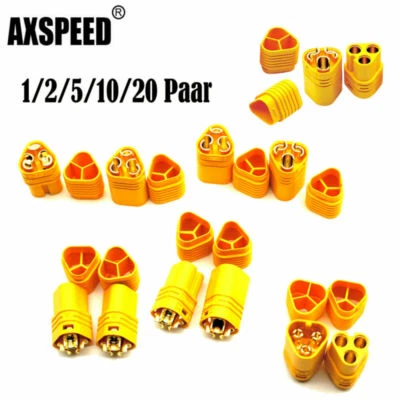 MT60 3Pin Stecker Buchse 3.5 mm Goldstecker Set Für ESC Brushless Motor Regler - Bild 1 von 2