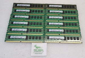 Lot of 12 SAMSUNG M393B5273DH0-YH9 PC3L-10600R DDR3 1333 4GB ECC REG 2Rx8 SERVER - Picture 1 of 4