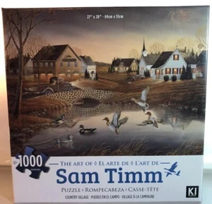 The Art Of Sam Timm 1000 Piece Puzzle NEW Sealed Box Country Village - Picture 1 of 6