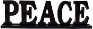 Rustic Wood Peace Sign for Home Decor, Decorative Wooden Cutout Word Decor - Picture 1 of 6