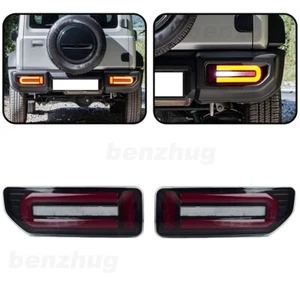 Pair LED Smoked Dynamic Rear Tail Lights Brake Lamps For Suzuki Jimny 2019-2024 - Picture 1 of 12