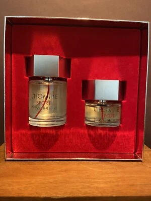 YSL L'HOMME SPORT 2 PC Gift Set 3.3 Oz EDT Spray & 1.3 Oz Spray New in Box RARE - Image 1 of 4