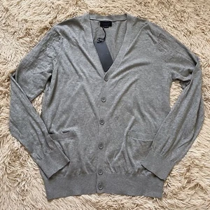 Cárdigan Jack & Jones Básico Tejido Gris Manga Larga Botón Suave Para Hombre Grande Nuevo con Etiquetas - Imagen 1 de 5