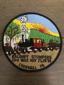 BALONEY STOMPERS VOLKSMARCH PENNSYLVANIA Mai 1989 Zug Cornwall WANDERAUFNÄHER - Bild 1 von 3