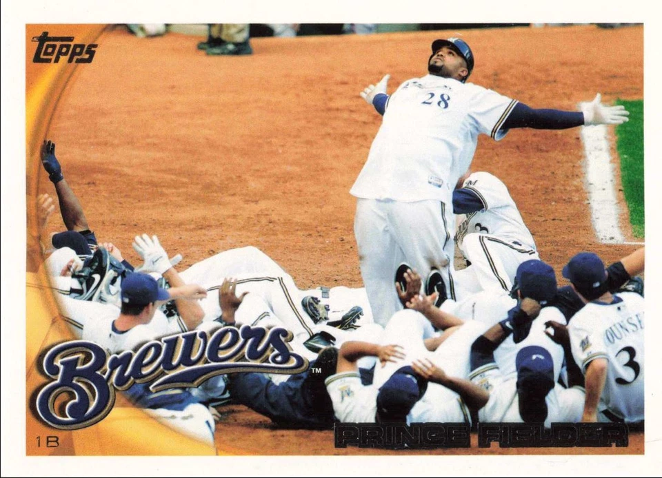2010 Topps Baseball Prince Fielder Milwaukee Brewers #1 - Image 1 of 2