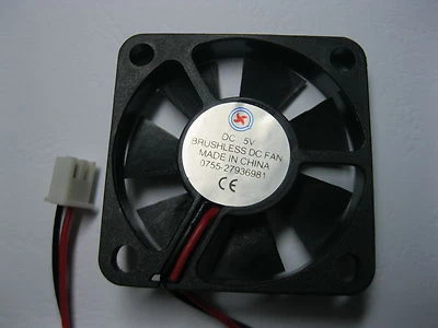 2 pcs Brushless DC Cooling Fan 7 Blade 5V 4007S 40x40x07mm 2 Wire Sleeve Bearing - Image 1 of 4