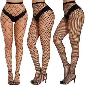 Fishnet Stockings for Women Stretchy Fishnet Tights High Waist Fish Nets Legg... - Picture 1 of 6