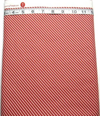 2010 Wrap It Up Katie Miller Connecting Threads BTY Red/White Stripes Fabric - Image 1 of 4