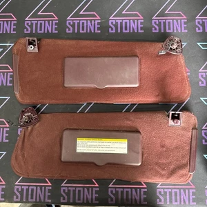 1992-1995 Tahoe Yukon Blazer Sun Visors Red Burgundy Maroon Passenger Driver - Picture 1 of 14