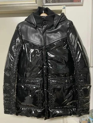 Rare Givenchy Leather Switched Enamel Down Jacket 44 - Image 1 of 4