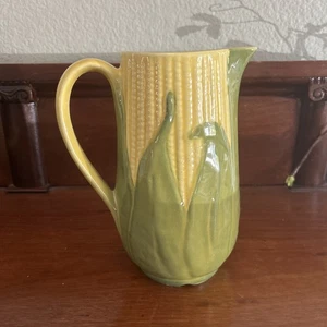 Vintage Shawnee Corn King 71 Large Pitcher Farmhouse Yellow Green Ceramic 8" - Bild 1 von 6