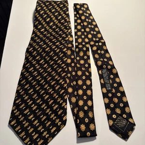 Napoleon Tie Silk Blue Yellow Rare Silk Italy - World Exclusive - Bild 1 von 7