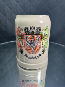 Frankfurt a.M. 0.5 L Gerz Coat of Arms Stoneware Beer Stein Mug West Germany - Picture 1 of 14