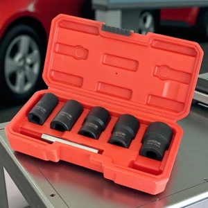 Juego de herramientas extractoras de zócalos de giro de impacto perno removedor de tuercas de rueda de bloqueo de 1/2" - Imagen 1 de 15