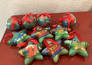 NOAH'S ARK Weihnachtsschmuck Decoupage Pappmaché 10 Stück Urlaub ~ süß ~ - Bild 1 von 3