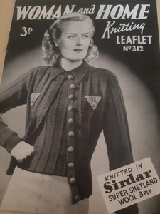 Gorgeous Ladies Stunning 1930s Vintage twin set & socks knitting pattern - Picture 1 of 3