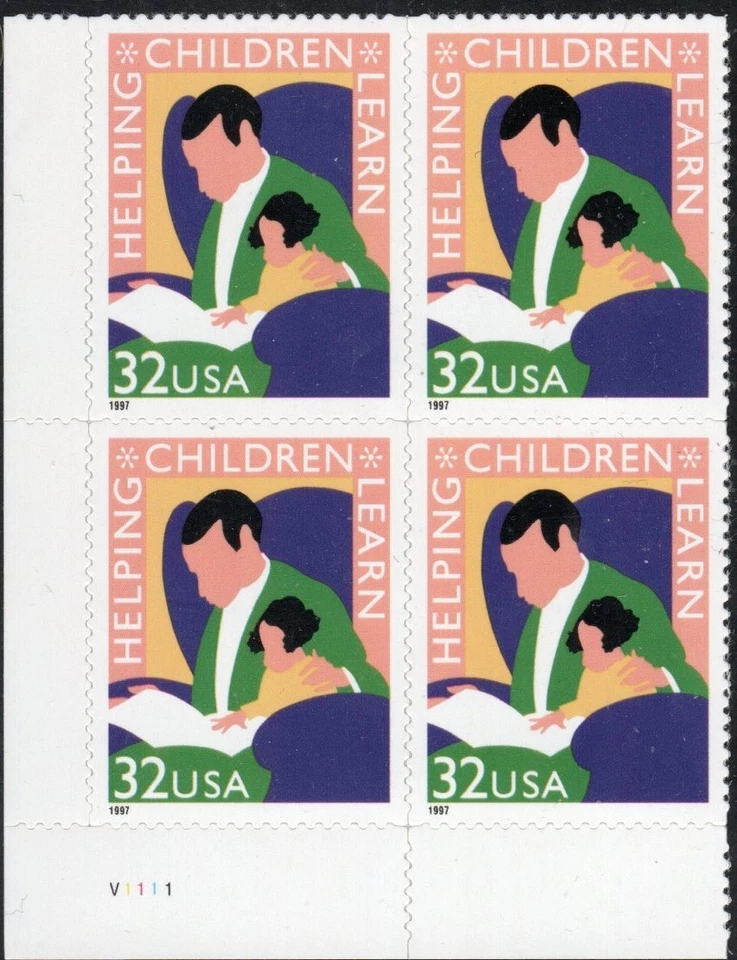 US Scott #3125 "Helping Children Learn"" plate block of 4, MNH. #V1111 LL. MNH - Image 1 of 1