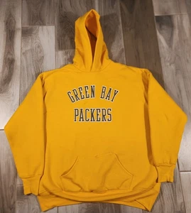 Sudadera con Capucha Vintage Green Bay Packer Russell Athletic Doble Cara Amarillo 2XL - Imagen 1 de 14
