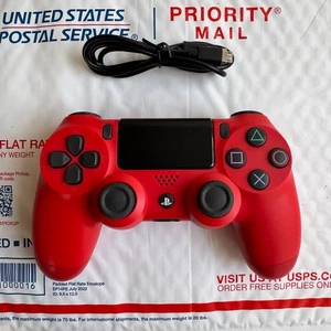 Brand New Sony PlayStation 4 PS4 Dualshock 4 Controller Red w/ Charge Cable - Picture 1 of 4