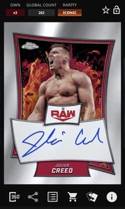 Julius Creed - Red Brand Signature Iconic - Topps Slam WWE Chrome 25 Digitial - Picture 1 of 1