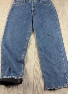 Pantalones de mezclilla Carhartt calce relajado forrados de vellón B155 DST para hombre talla 40 X 32 - Imagen 1 de 10