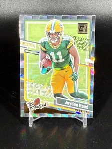2023 Panini Donruss Jayden Reed The Rookies Card RC #15 Green Bay Packers Red - Foto 1 di 2