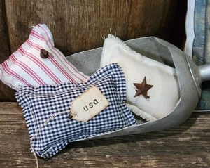 Primitive Farmhouse Patriotic July 4th decorative Bowlfillers Orni Mini Pillows  - Picture 1 of 5