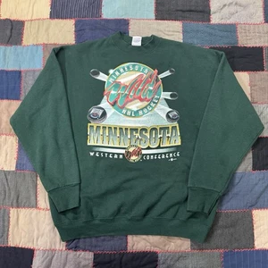 Vintage anni 90 NHL Minnesota Wild Script girocollo pesante uomo taglia XL - Foto 1 di 6