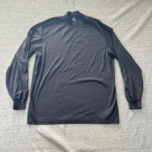 Vintage Lands End Herren XL schwarz Stehkragen Langarm Pullover Shirt Peru - Bild 1 von 5