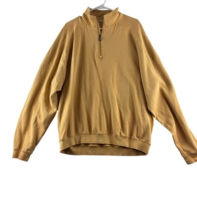 Cutter & Buck 100% Pima Cotton 1/4 Zip Pullover 1x1 Rib Knit Golf Sweater XL - Image 1 of 4