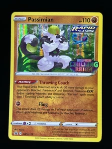 Passimian SWSH115 Pre Lanzamiento Black Star Promo Chilling Reign Pokemon Juego de cartas coleccionables casi nuevo - Imagen 1 de 2