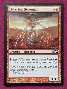 Magic The Gathering 2012 CORE SET M12 LIGHTNING ELEMENTAL red card MTG - Picture 1 of 2