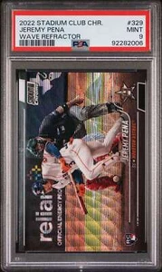2022 Stadium Club Chrome Jeremy Pena RC #329 Wave Refractor PSA 9 MINT Astros - Picture 1 of 6