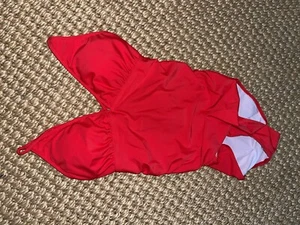 Tempt Me Red One Piece Swimsuit Women's M High Neck (HOME68)s - Picture 1 of 3