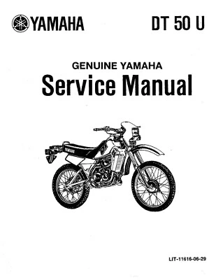 Manual de reparación de taller de servicio de papel perforado de 3 agujeros Yamaha DT50 DT50LC DT50U 1988 Foto 1 de 4
