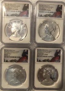 2017 US 225th Anniversary LIBERTY Silver 4-Medal Set SP70/RPF70/PF70/MS70 ER - Picture 1 of 15