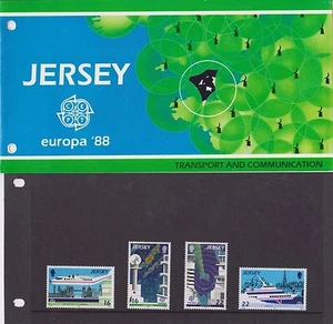 JERSEY PRESENTATION PACK 1988 EUROPA TRANSPORT & COMMUNICATION - Picture 1 of 1