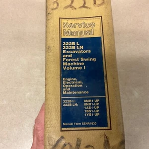 CAT Caterpillar 322B L/LN SERVICE SHOP REPAIR MANUAL EXCAVATOR, ENGINE & SYSTEMS - Picture 1 of 13
