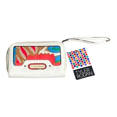 NEW Tyler Roden Mini Pouch Coin Purse Zipper Closure White multicolored w/tags!! - Image 1 of 4