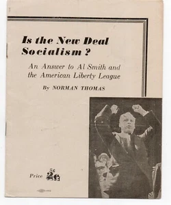 30er Jahre Heft " Ist der New Deal Sozialismus ? " von Norman Thomas - Bild 1 von 2