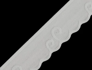 2 Meter Gummiband 25 mm Polyamid-elastan gewellt weich dünn Einfassgummi - Picture 1 of 6