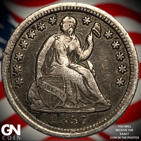 1857  Seated Liberty Half Dime  Q7345 Cover