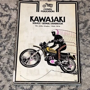 Kawasaki Service Repair Vintage Handbook 90-350cc Singles 1966-1974 - Bild 1 von 2
