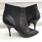 Paul Smith Boots Womens Uk 5 Eu 38 Black Leather Ankle Heel 4 Shoes Worn Once