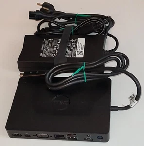 Station d'Accueil Dell WD15 USB-C Mini-DisplayPort HDMI Power supply Dell 130w - Photo 1/9