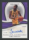 2022-23 James Worthy 21/49 auto panini immaculate collection heralded signatures
