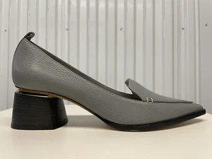 Nicholas Kirkwood Beya Grey Pointed Toe Block Heel Loafers Women’s US 11/EU 41 - Picture 1 of 8