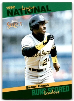 1993 Score Select Stat Leaders Barry Bonds Pittsburgh Pirates #40 - Image 1 of 2