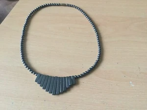 Beaded necklace Choker Onyx Natural Stones - Picture 1 of 1
