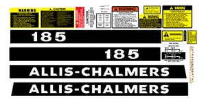 Juego completo de calcomanías Allis Chalmers 185 - Imagen 1 de 1